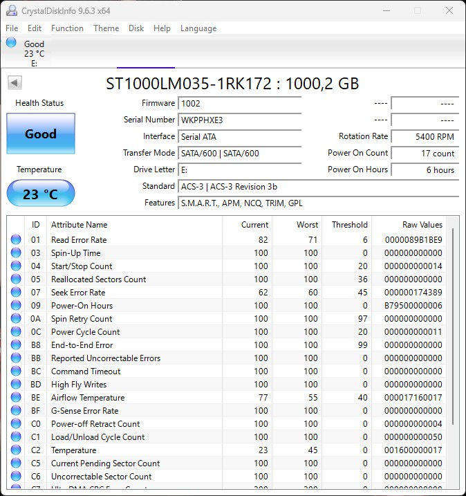 Seagate 1TB Laptop HDD