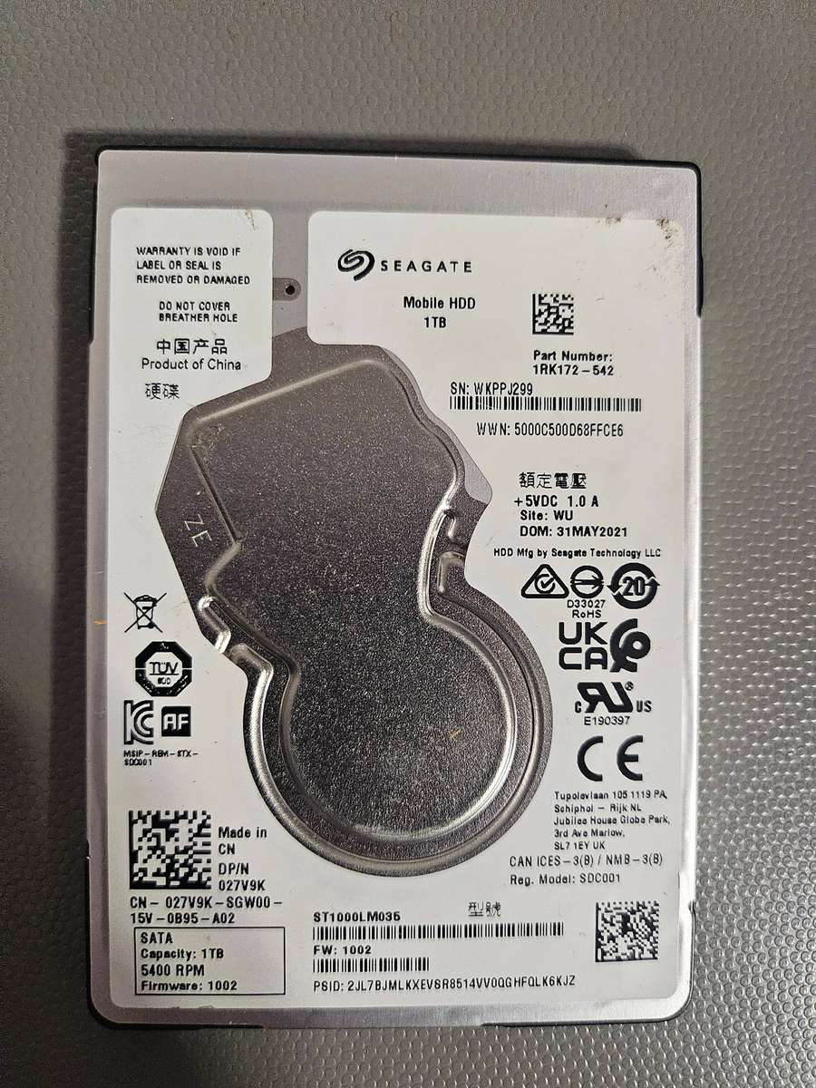 Seagate 1Tb Moblile HDD - Like New