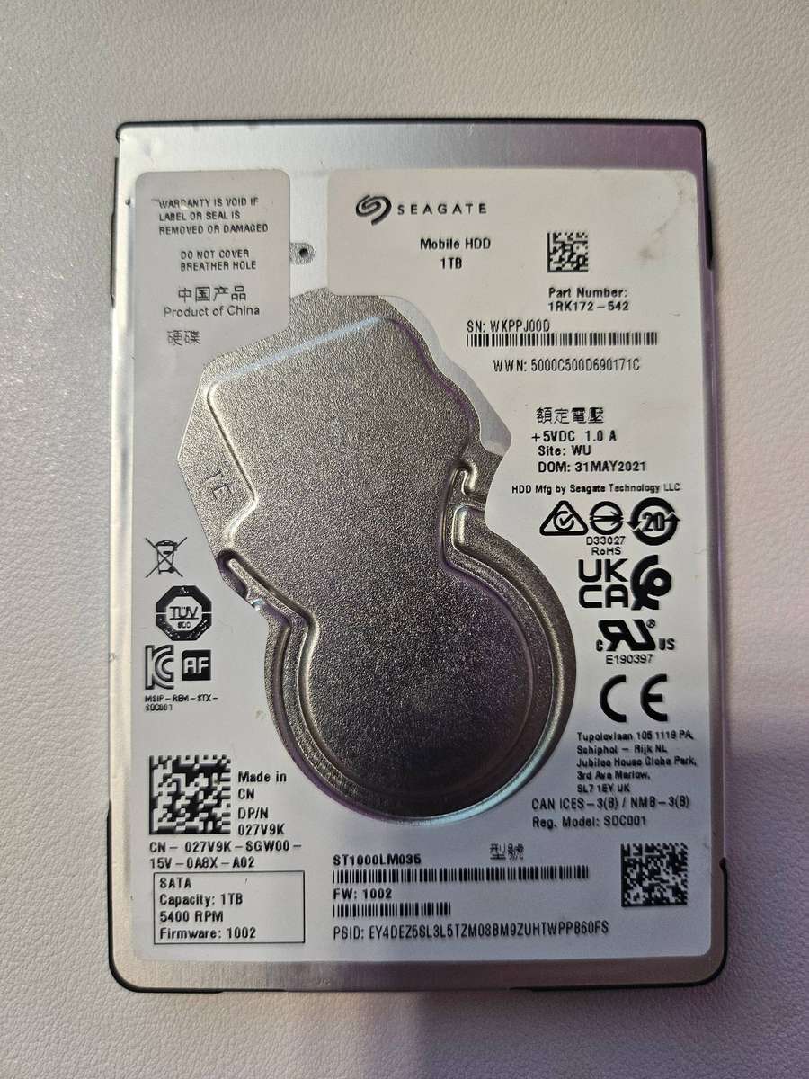 Seagate 1Tb Moblile HDD