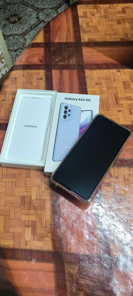 SAMSUNG A53, BLUE,BOX AND POUCH,  EXCELLENT CONDITION