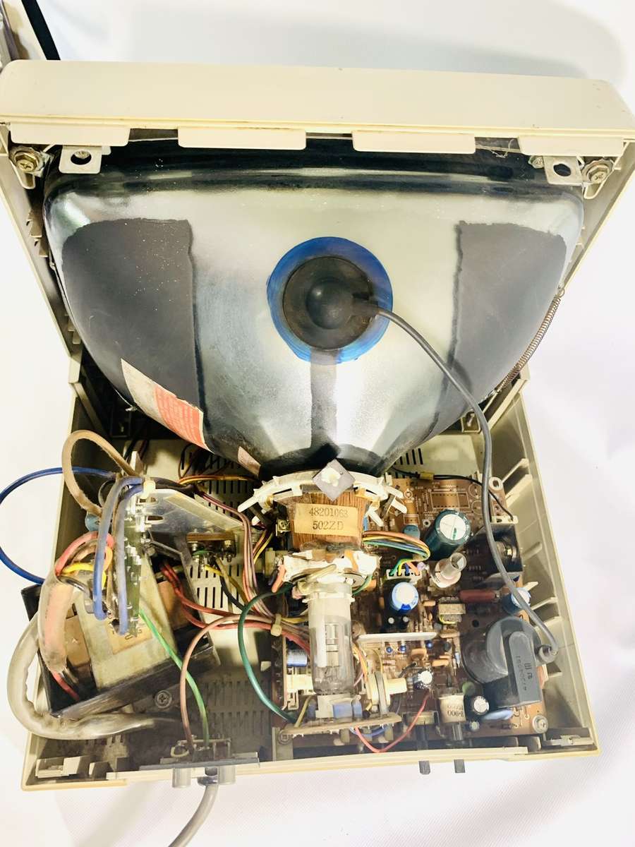 Vintage Olympia ETX 1 Amber Monochrome CRT Computer Monitor (needs attention)