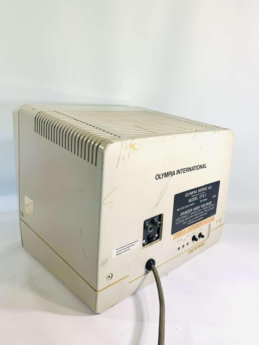 Vintage Olympia ETX 1 Amber Monochrome CRT Computer Monitor (needs attention)