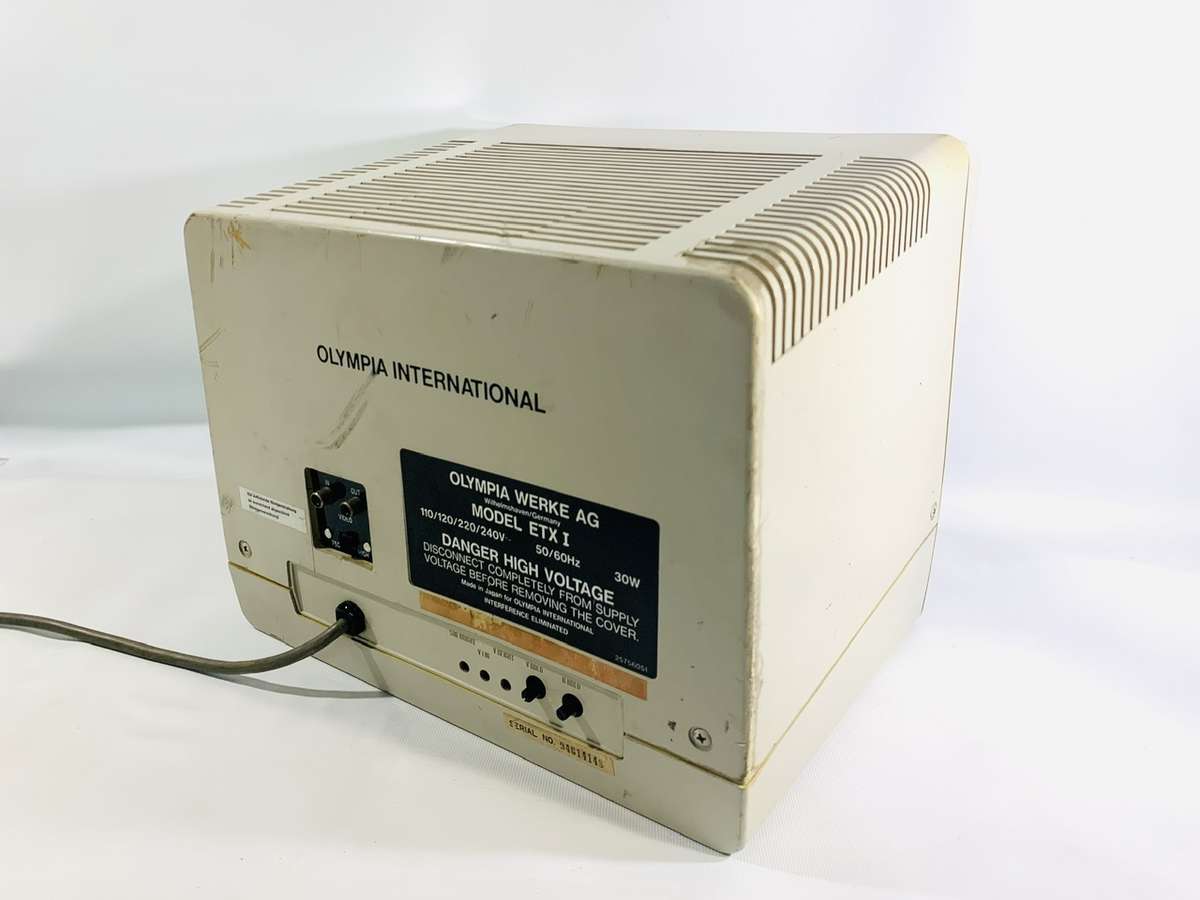 Vintage Olympia ETX 1 Amber Monochrome CRT Computer Monitor (needs attention)
