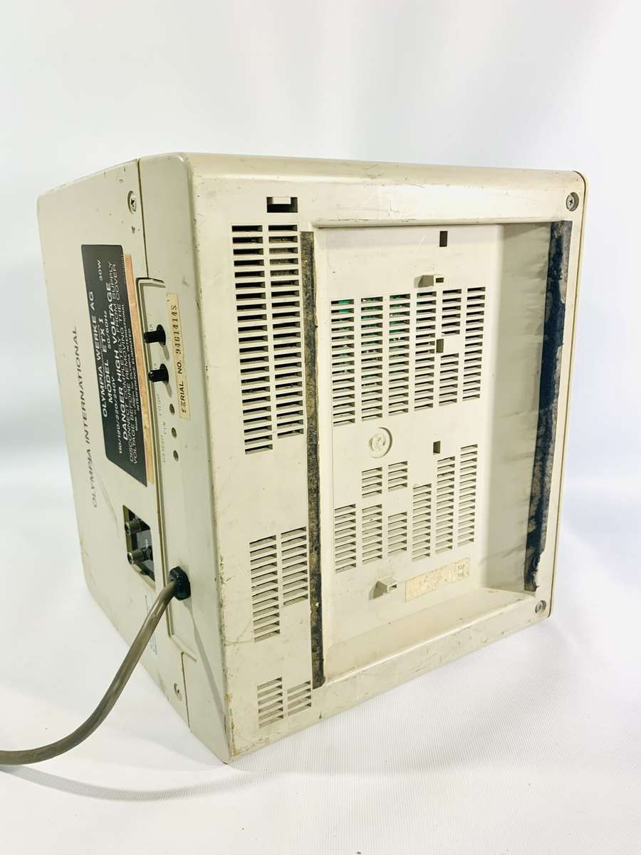 Vintage Olympia ETX 1 Amber Monochrome CRT Computer Monitor (needs attention)