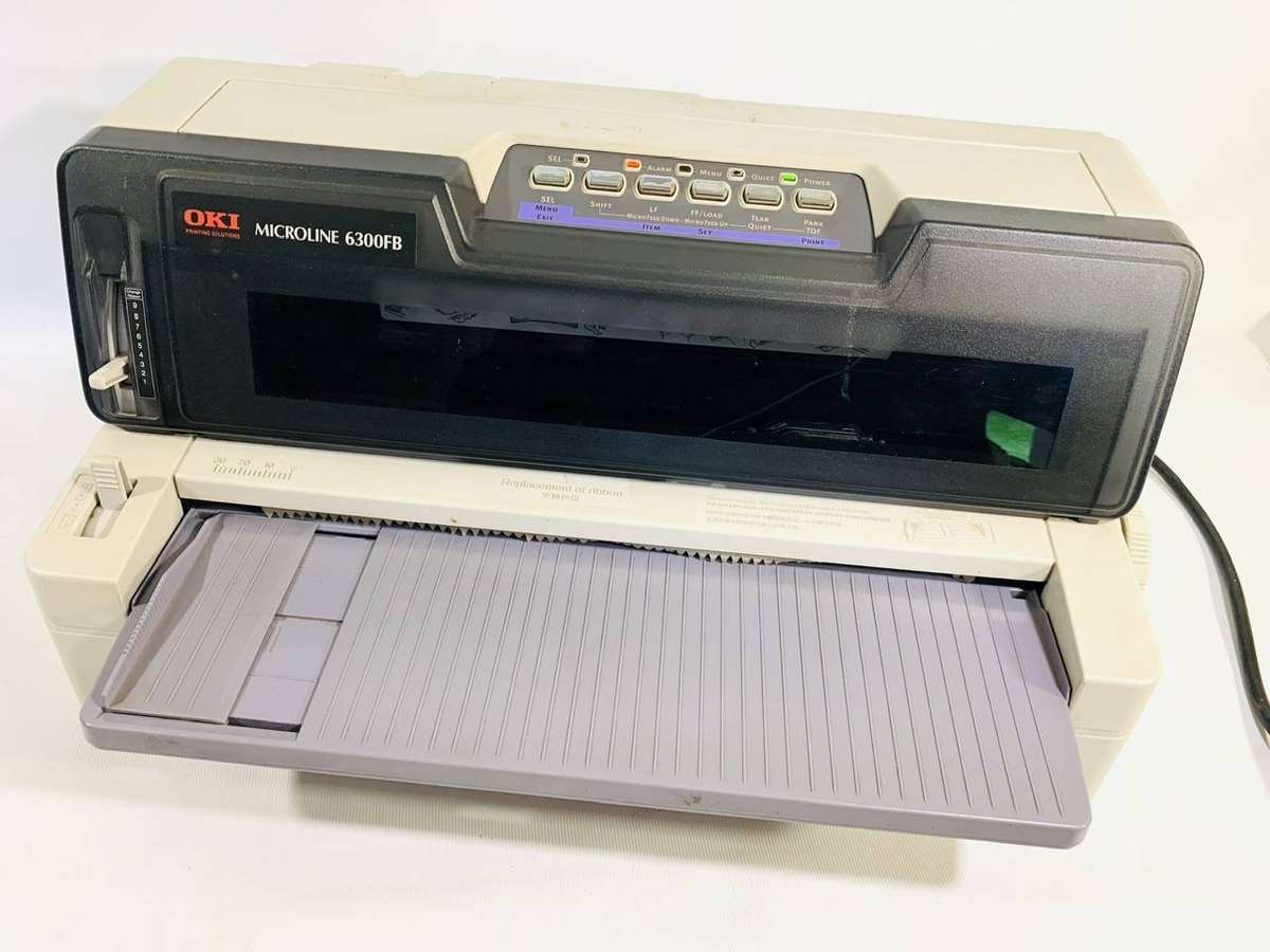 OKI MICROLINE 6300FB Dot Matrix Printer  With Accessories - Needs Service