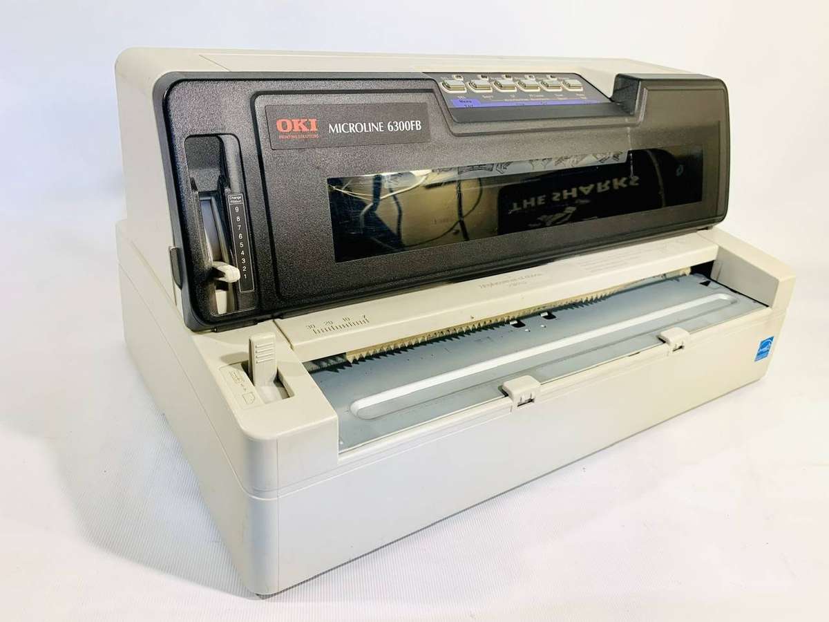 OKI MICROLINE 6300FB Dot Matrix Printer  With Accessories - Needs Service