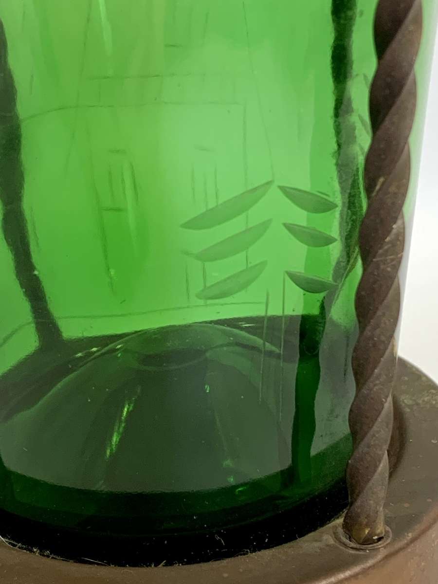 Vintage Music Box - German Made - Functional Decanter encased in Copper Surrounds