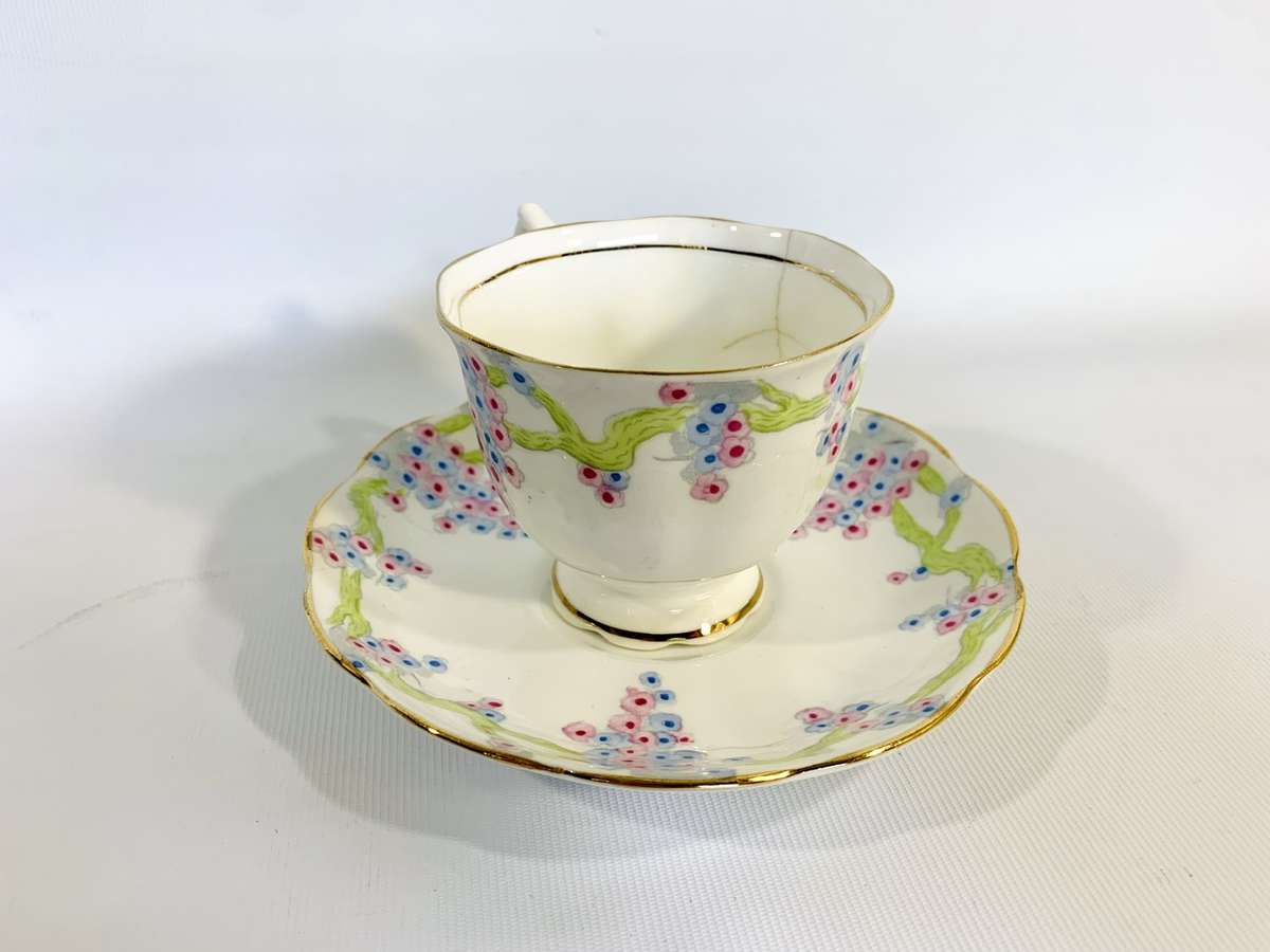 Royal Albert Penryn Cup and Saucer Duo  Vintage English Bone China