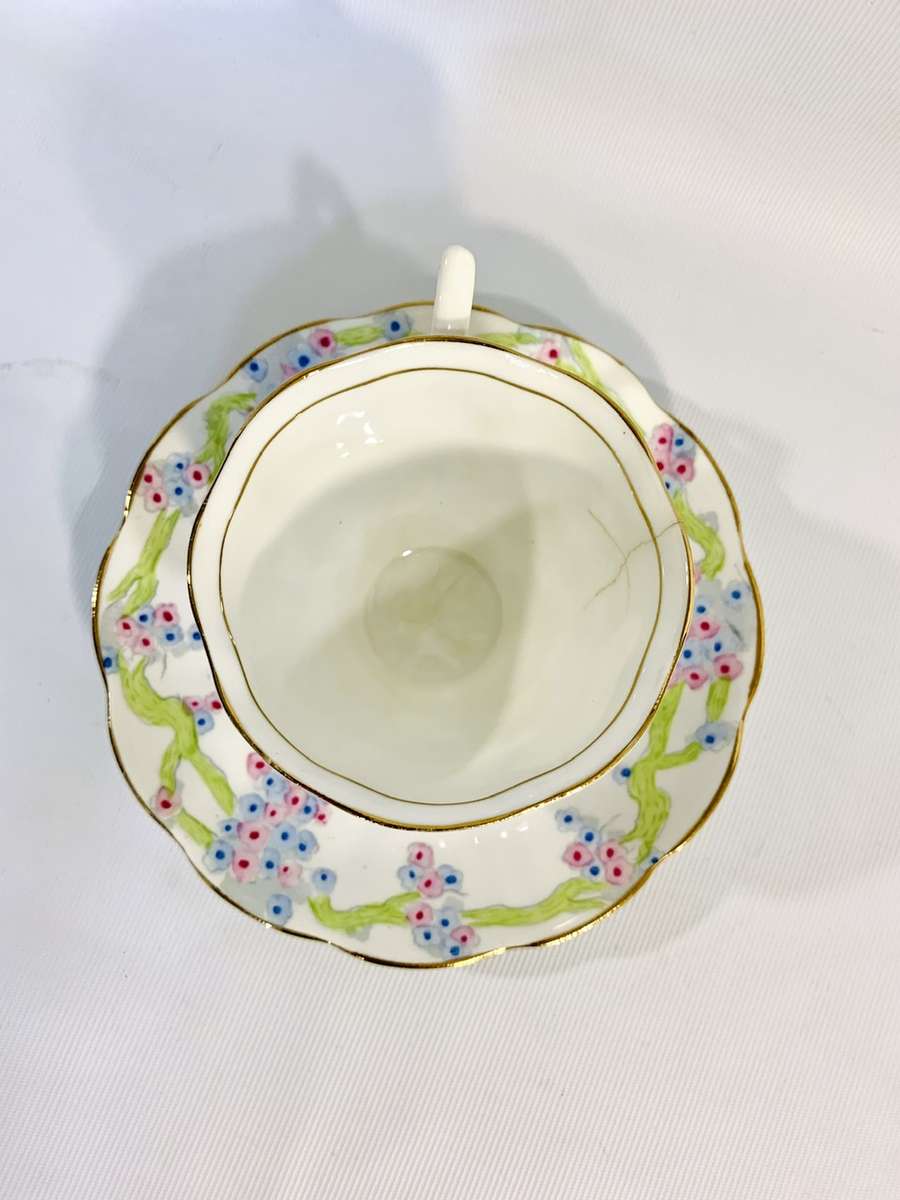 Royal Albert Penryn Cup and Saucer Duo  Vintage English Bone China