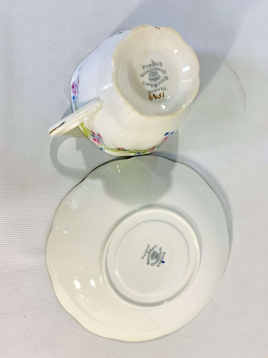 Royal Albert Penryn Cup and Saucer Duo  Vintage English Bone China
