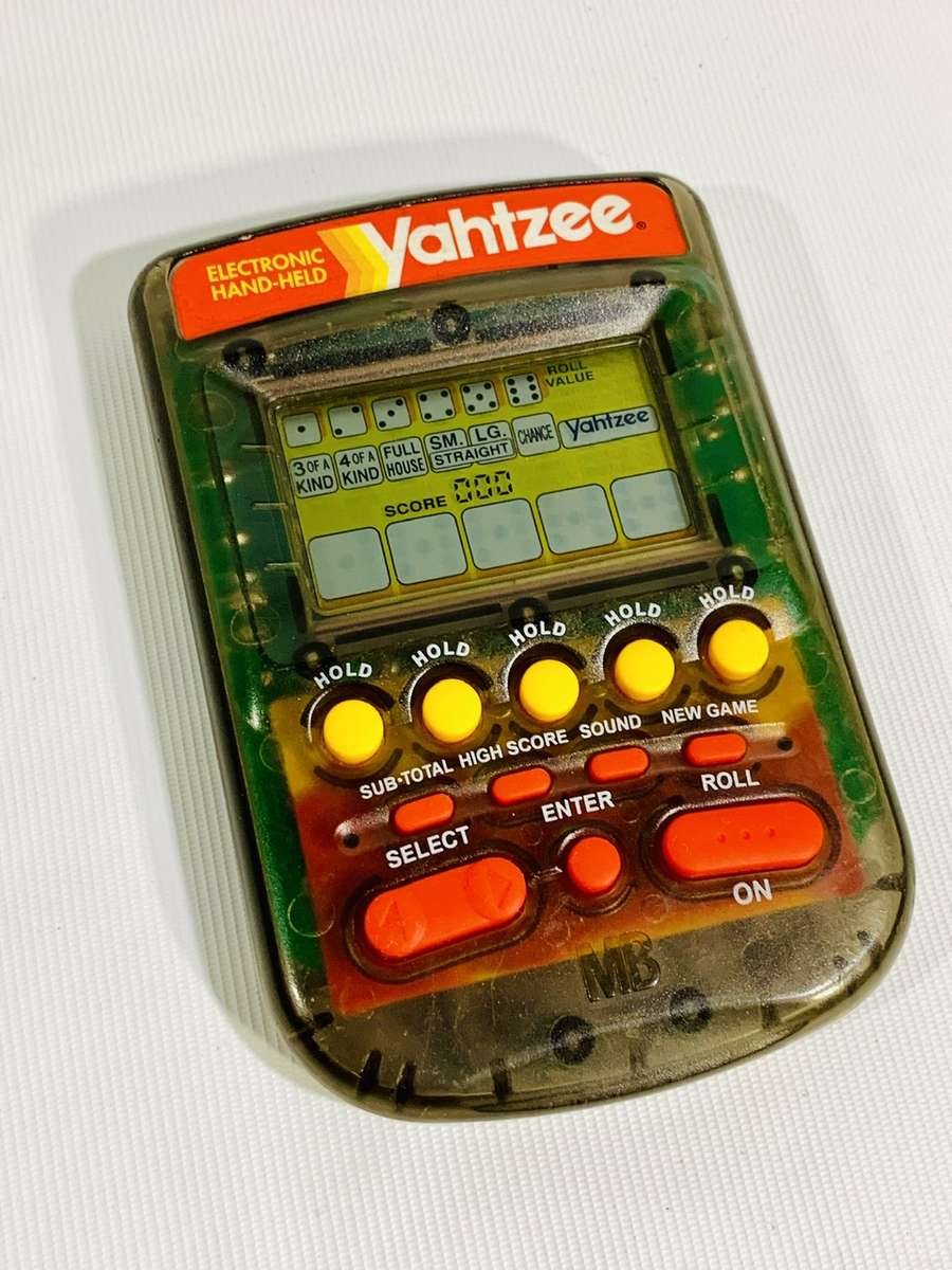 Vintage Electronic Handheld Yahtzee Game by Milton Bradley (MB)  Fully Functional