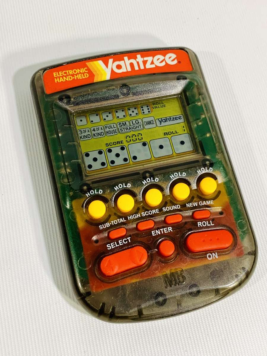 Vintage Electronic Handheld Yahtzee Game by Milton Bradley (MB)  Fully Functional