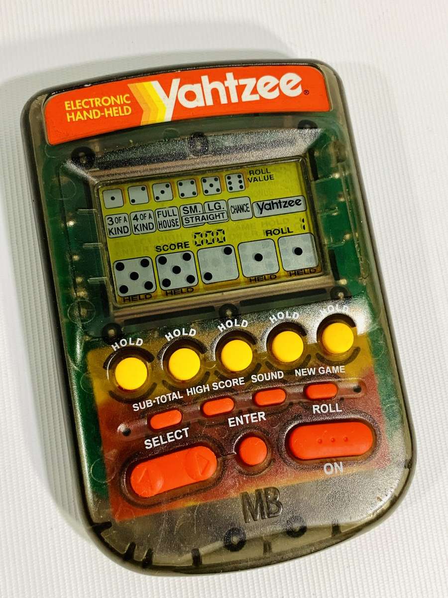 Vintage Electronic Handheld Yahtzee Game by Milton Bradley (MB)  Fully Functional