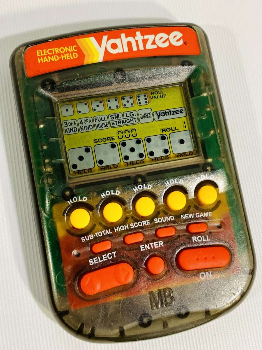 Vintage Electronic Handheld Yahtzee Game by Milton Bradley (MB)  Fully Functional