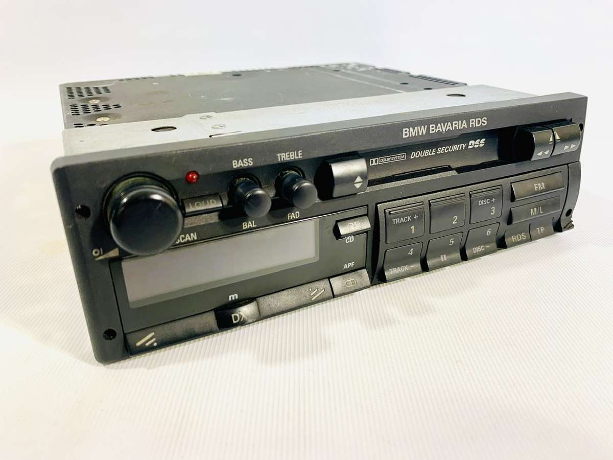 Vintage BMW Bavaria RDS Car Radio with Cassette Deck (Untested)