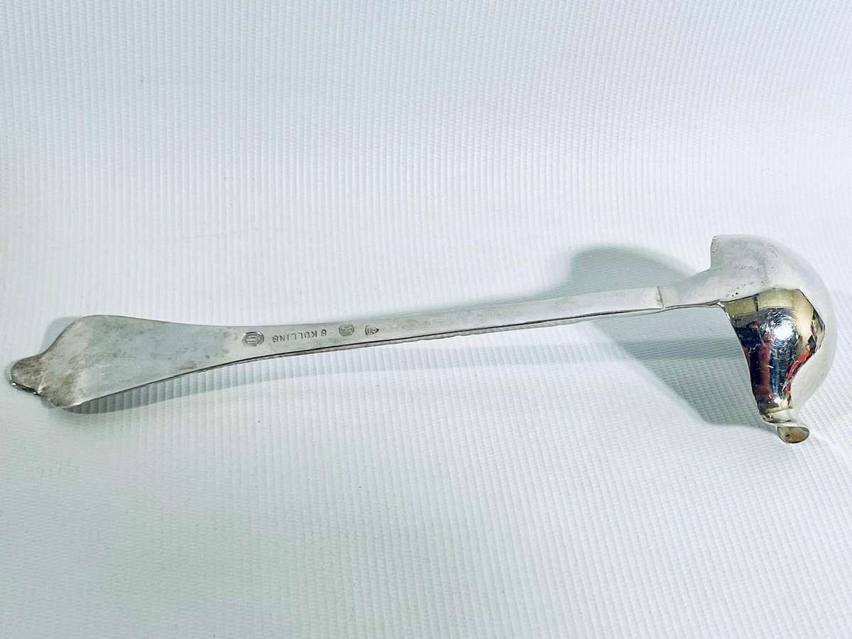 Antique Danish Hallmarked Silver Sauce Ladle - G. Kölling, Copenhagen 1916  13.5cm, 17.8g