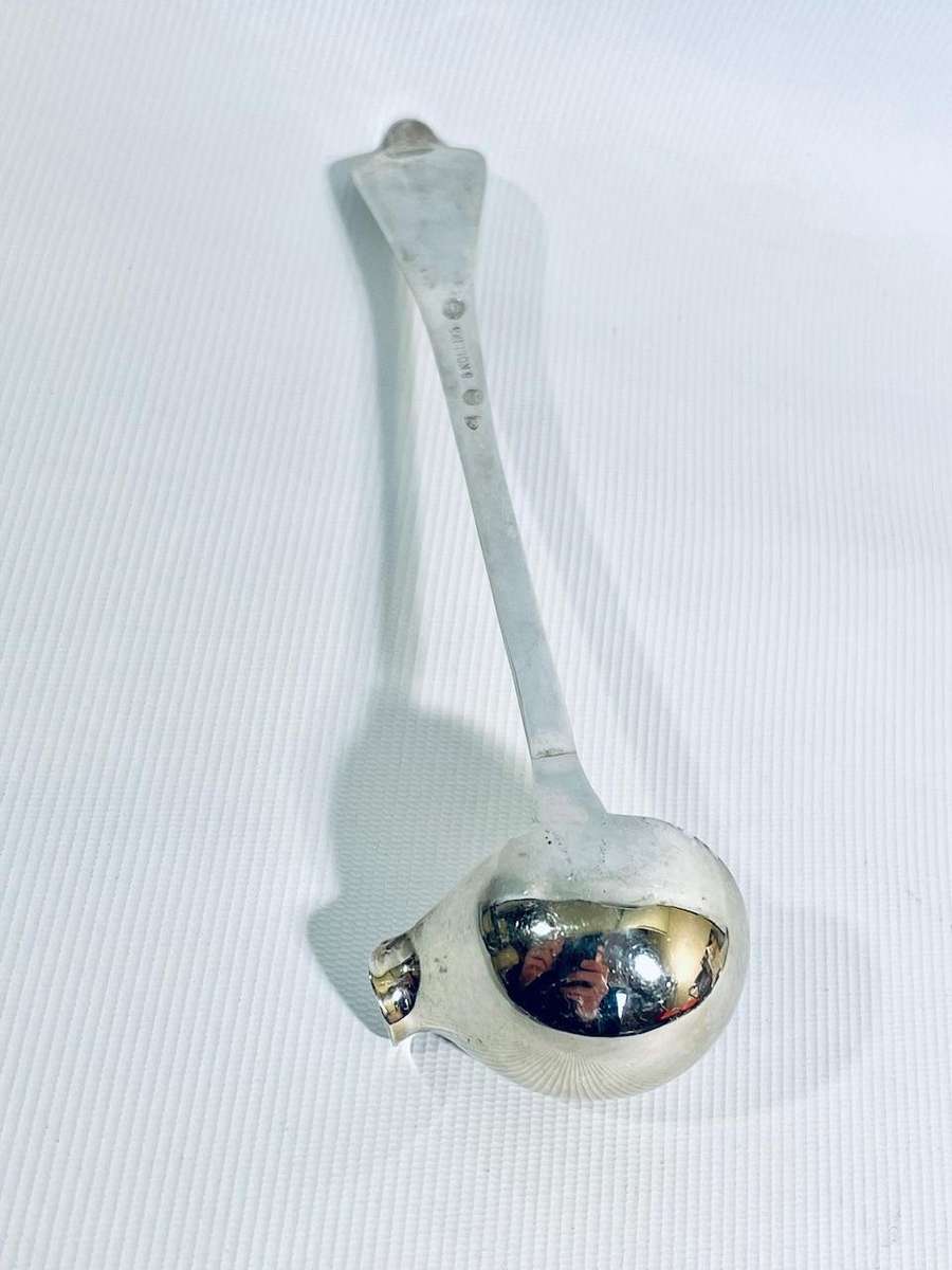 Antique Danish Hallmarked Silver Sauce Ladle - G. Kölling, Copenhagen 1916  13.5cm, 17.8g
