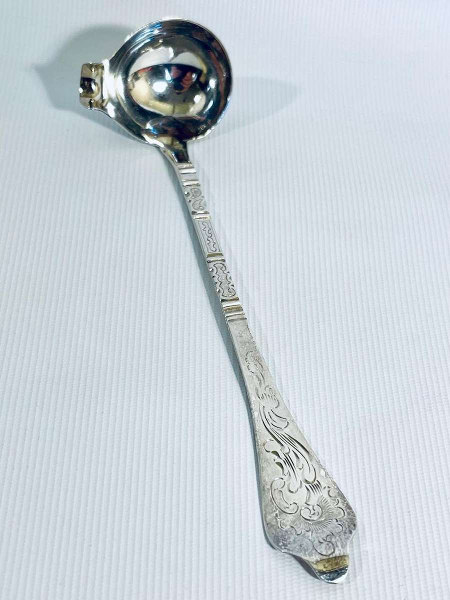 Antique Danish Hallmarked Silver Sauce Ladle - G. Kölling, Copenhagen 1916  13.5cm, 17.8g