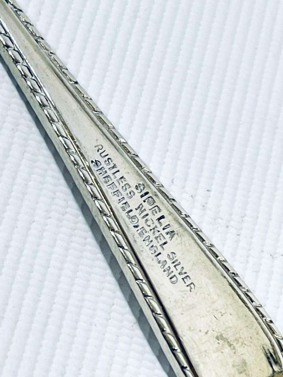 Set of 6 Vintage Sepelia Silver-Plated Teaspoons  Sheffield, England  11cm