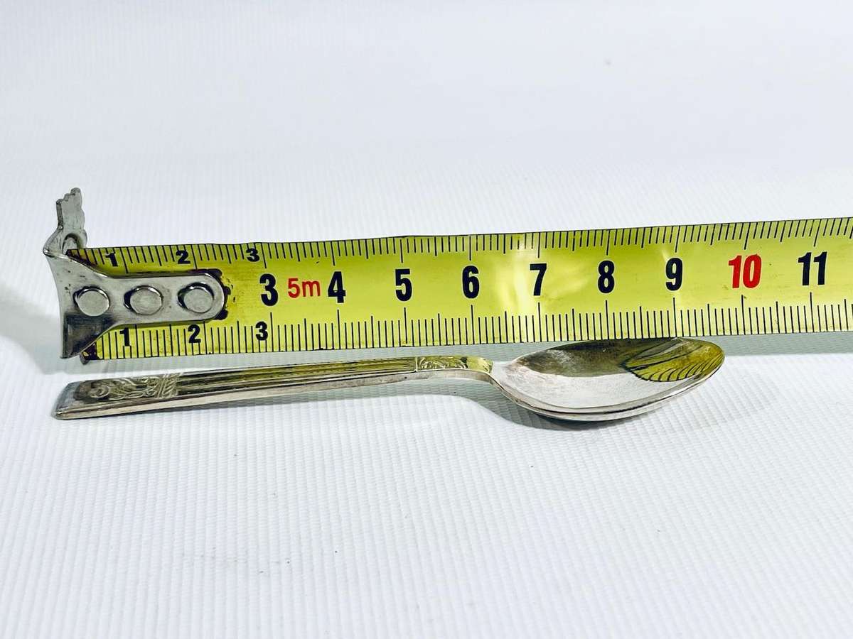 Vintage Boxed Set of 6 Angora Silver Plated EPNS Teaspoons  Made in England  9.5cm