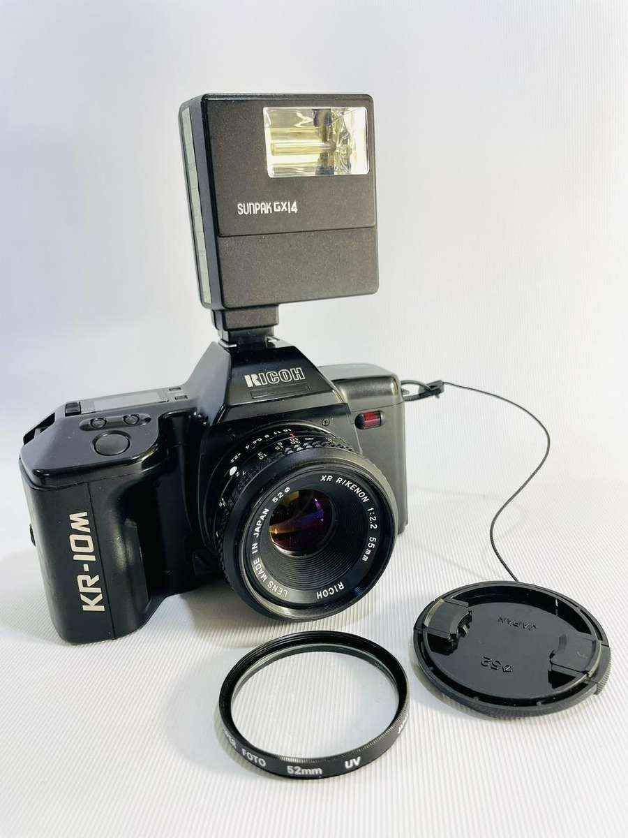 2 x Ricoh SLR 35mm Film Cameras with Accessories