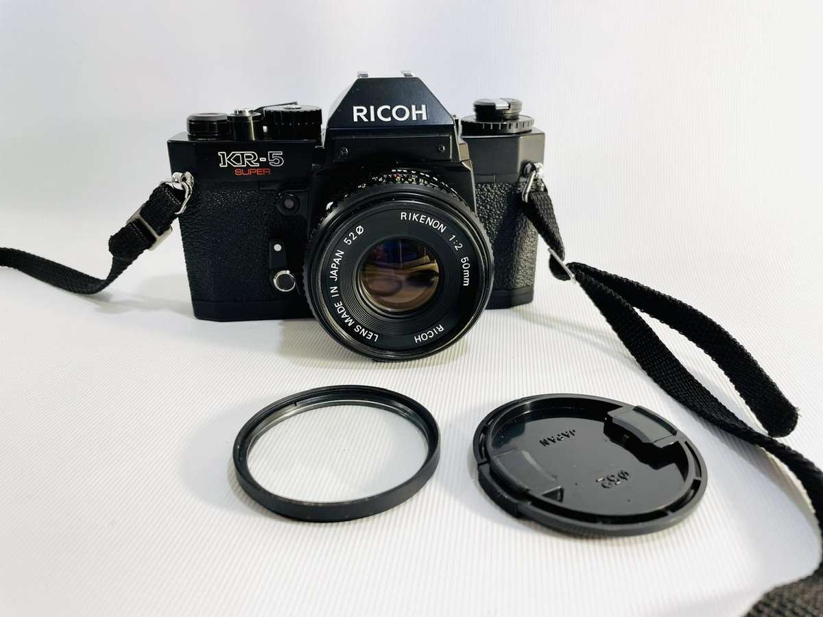 2 x Ricoh SLR 35mm Film Cameras with Accessories