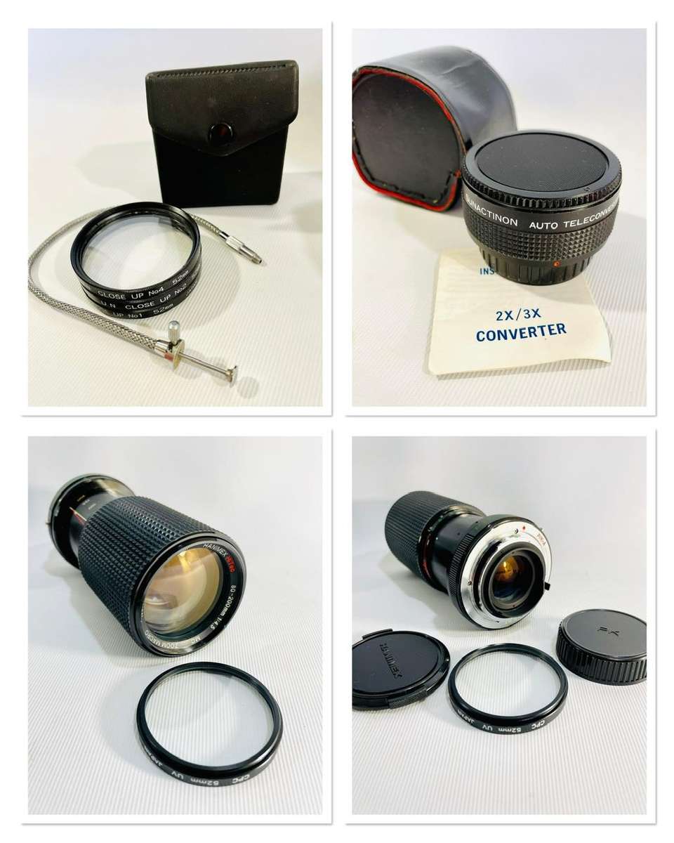 2 x Ricoh SLR 35mm Film Cameras with Accessories