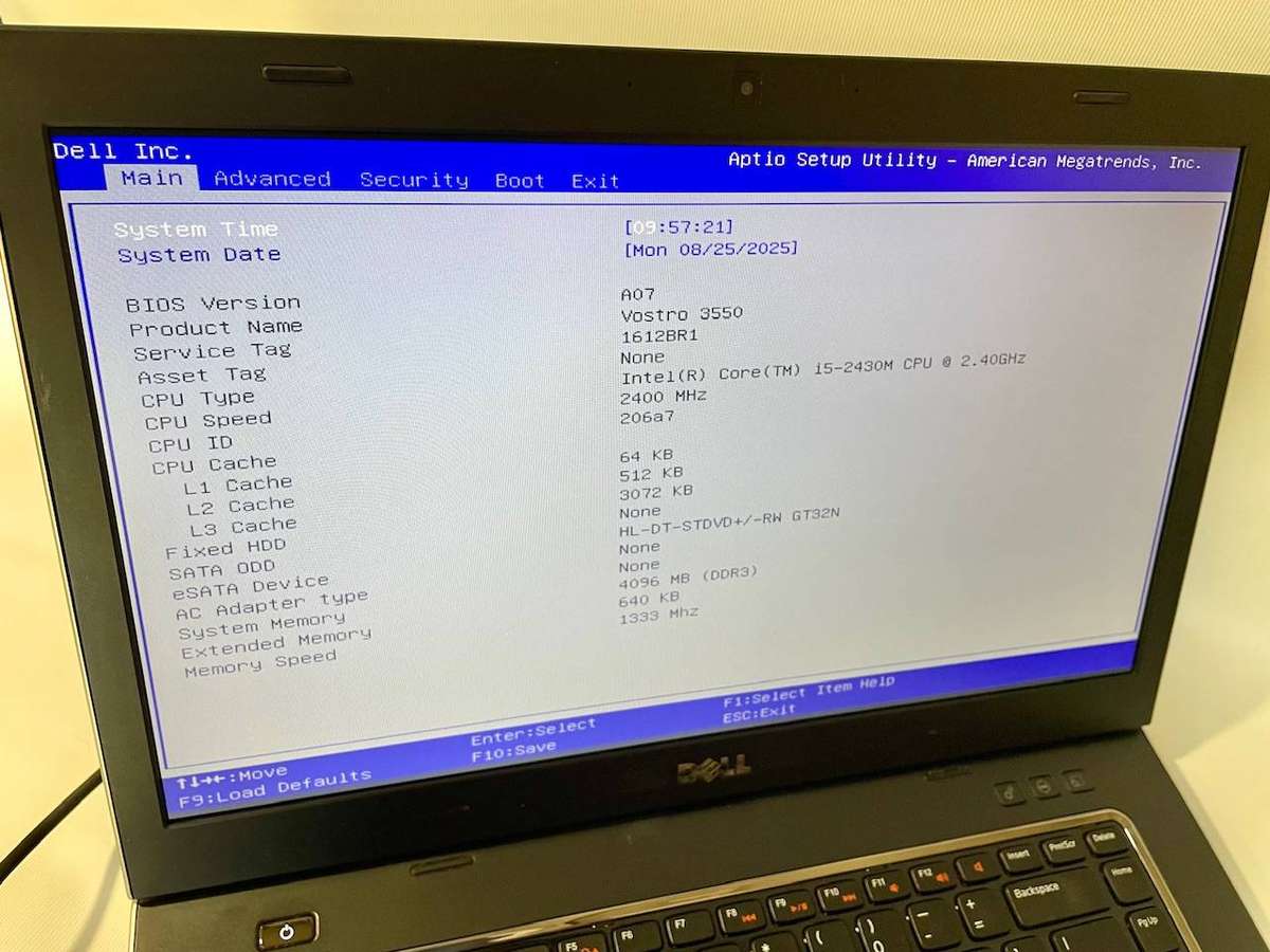 Dell Vostro 3550 Laptop  Intel Core i5 - No HDD or Charger