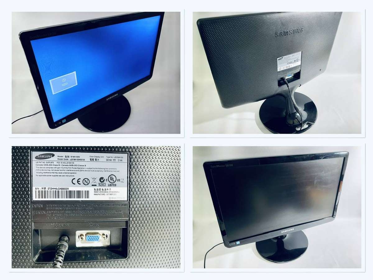 Samsung 19" LED Backlit Monitor - S19A10ON - Tested & Working - With Original Power Supply