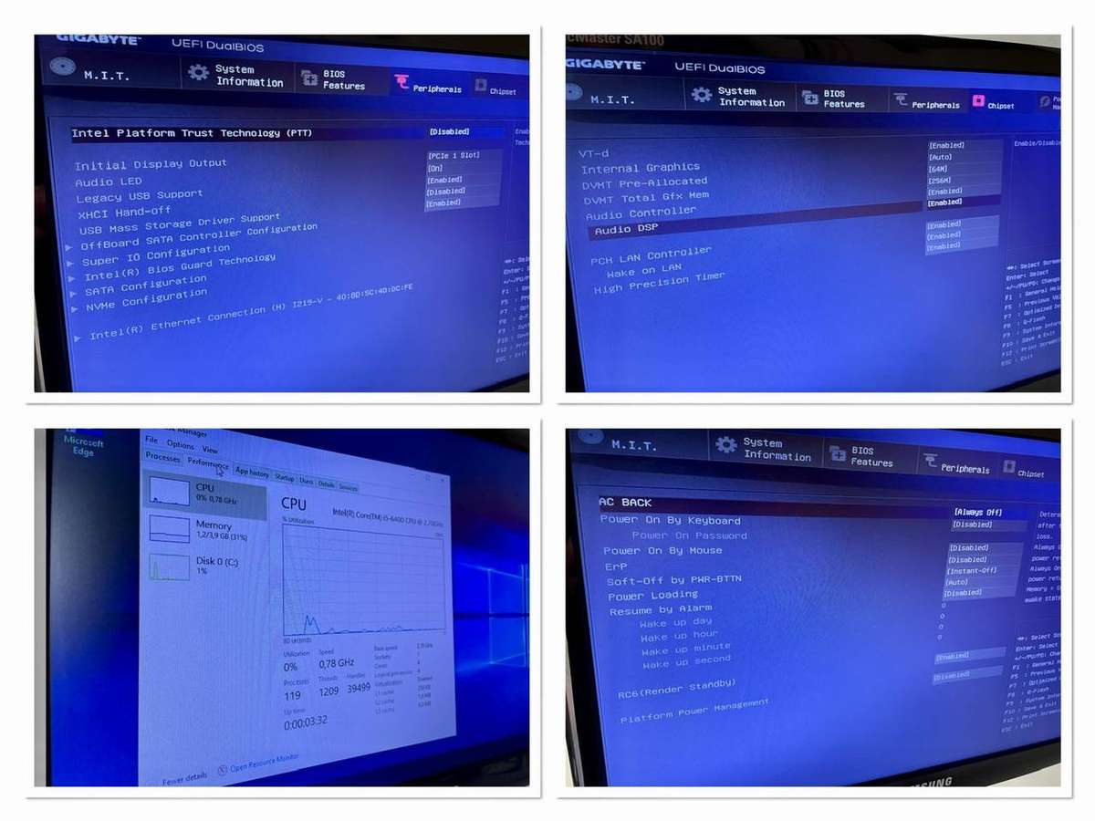 Desktop PC Tower  Gigabyte Ultra Durable GA-B150M Motherboard, Intel i5 CPU, 4GB RAM