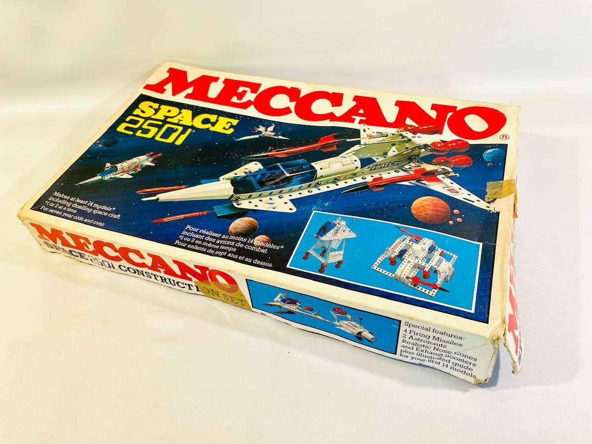 Vintage Meccano Space 2501 Construction Set - Original Box & Manual - Incomplete