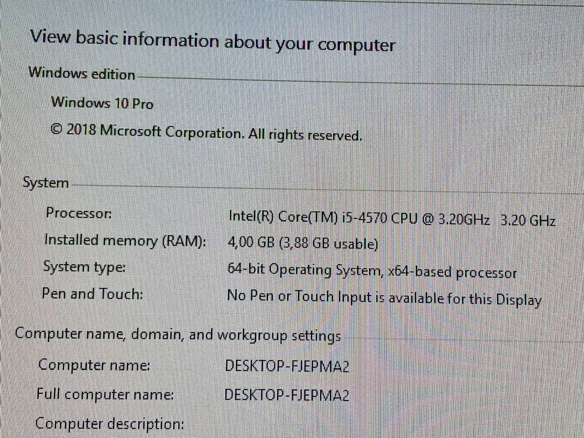 Desktop PC  Intel Core i5-4570 | 4GB RAM | GeForce 210 GPU | Gigabyte Motherboard | Thermaltake PSU