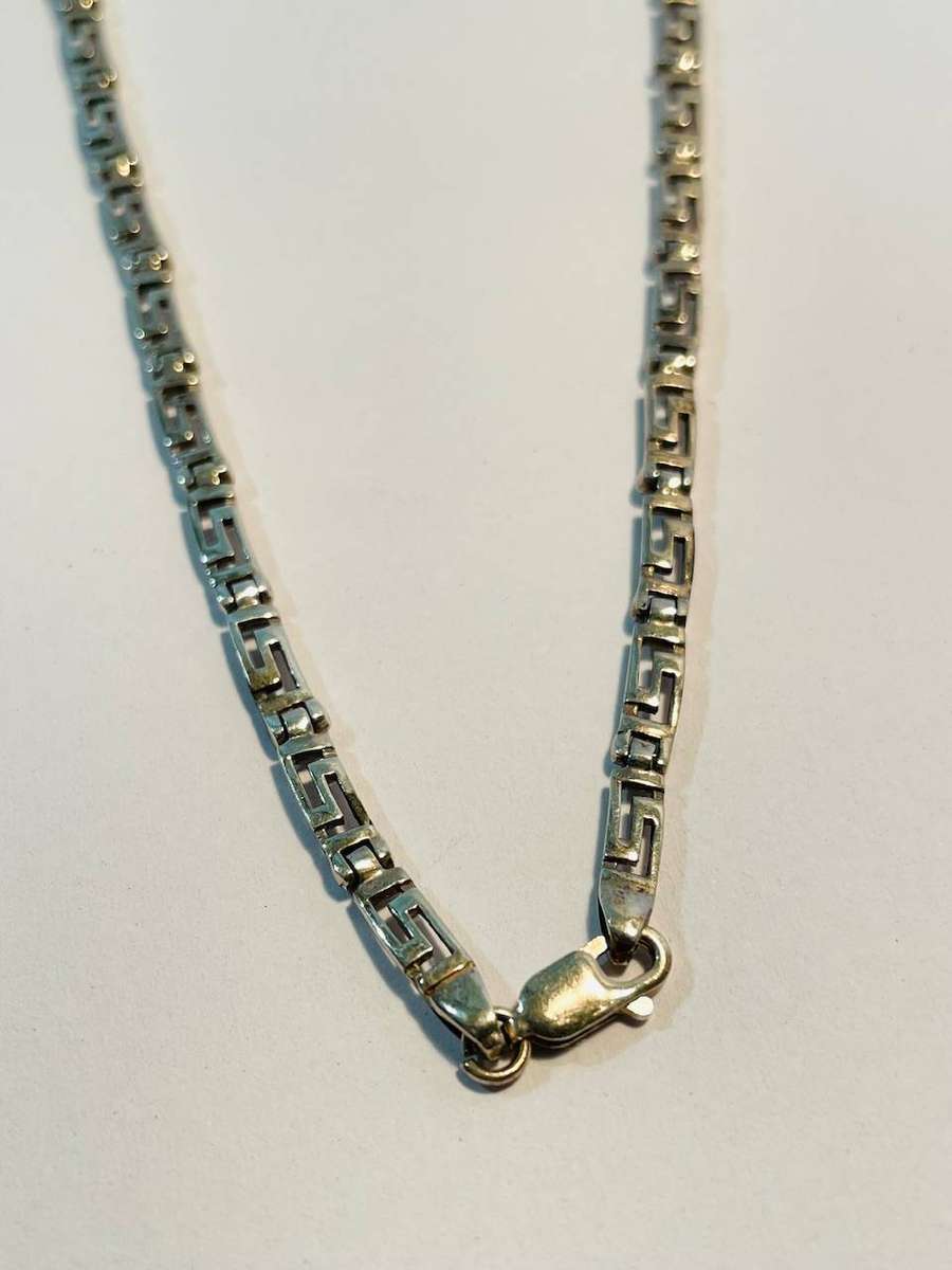 Attractive Sterling Silver Necklace  42 cm  12.4 g