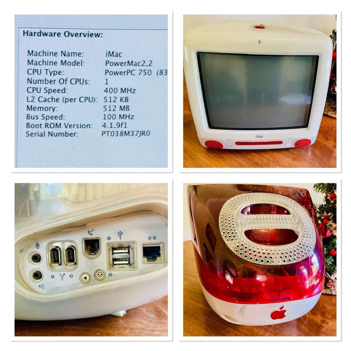 Vintage Apple iMac G3  Ruby Red - PowerPC G3 400MHz - 512MB RAM - 80GB HDD - 1 Rand Auction