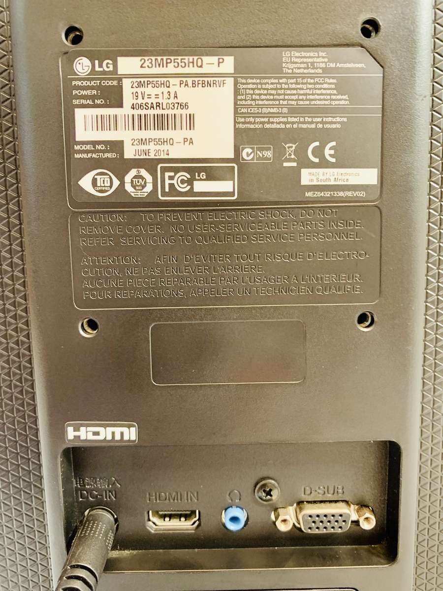 LG 23 inch Full High Definition Monitor / Screen (23MP55HQ)