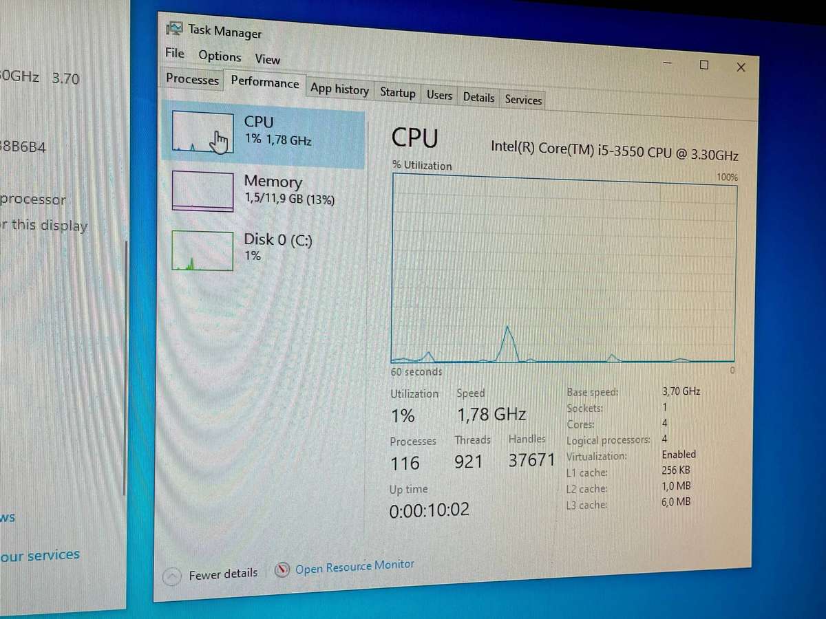 Desktop PC Tower  Intel i5-3550 CPU | 12GB RAM | GPU | No HDD | Tested on Windows 10