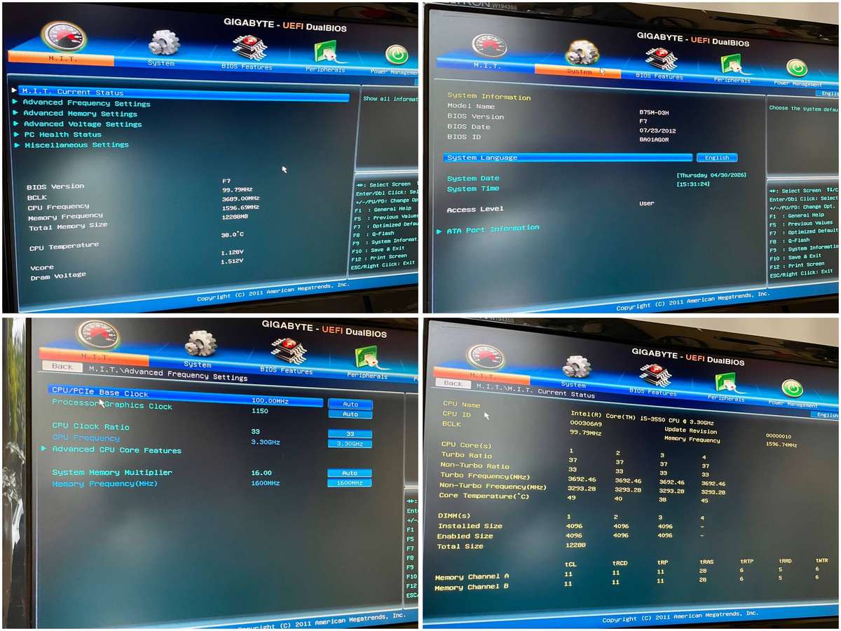 Desktop PC Tower  Intel i5-3550 CPU | 12GB RAM | GPU | No HDD | Tested on Windows 10