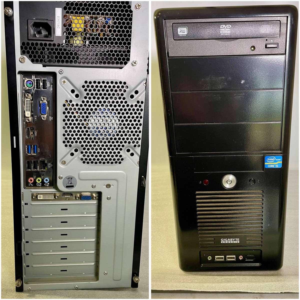 Desktop PC Tower  Intel i5-3550 CPU | 12GB RAM | GPU | No HDD | Tested on Windows 10