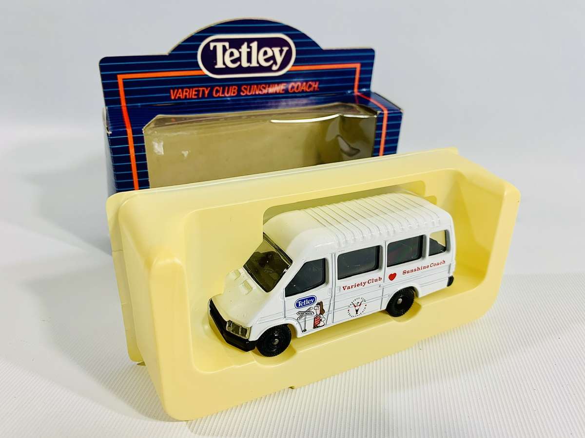 Lledo Tetley Promotional 1/43 Die Cast Variety Club Sunshine Coach (Boxed)