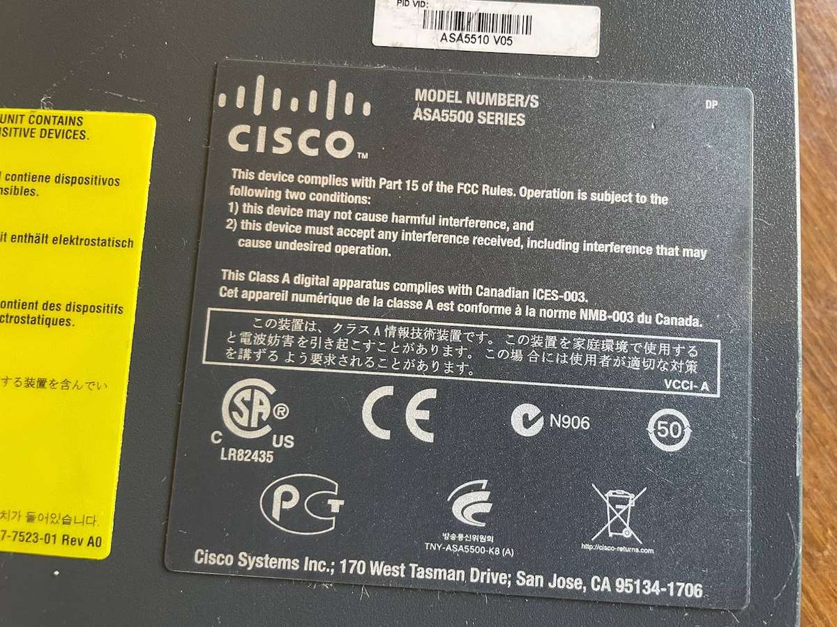 Cisco ASA 5510 Series Adaptive Security Appliance + ASA SSM-10 Module