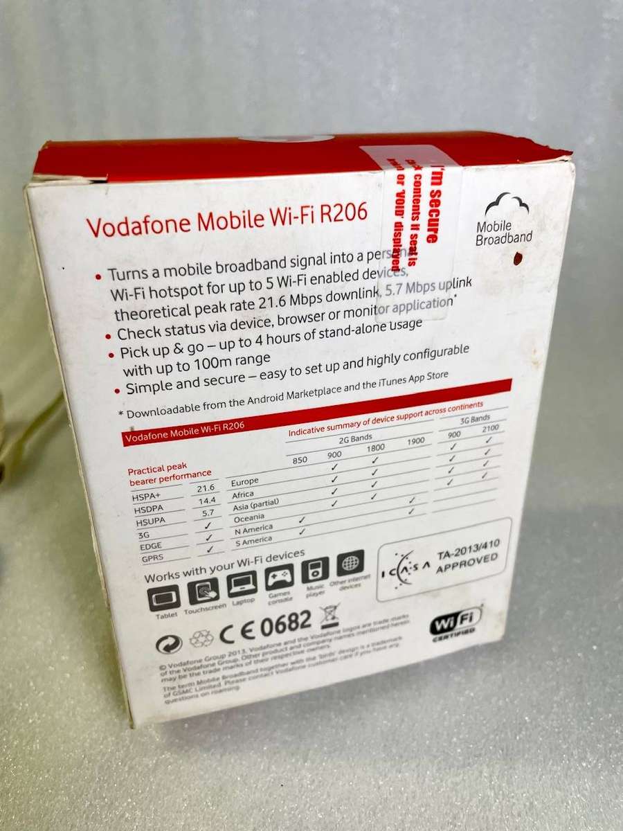 Vodacom Mobile Wi-Fi R206 3G Hotspot Router  Tested & Working