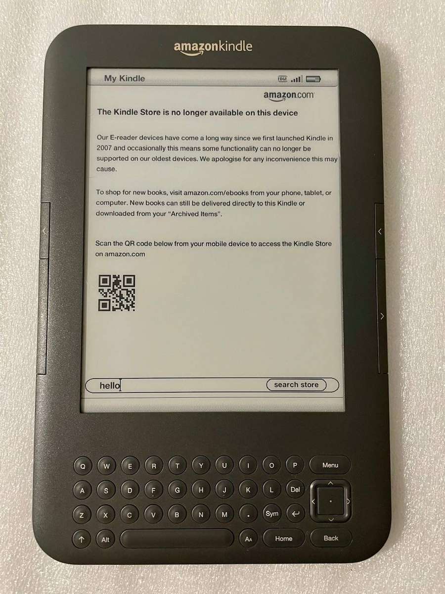 Amazon Kindle Keyboard 3G (3rd Gen) D00901 | 6 E-Ink Reader | Cover & Charge Cable Included