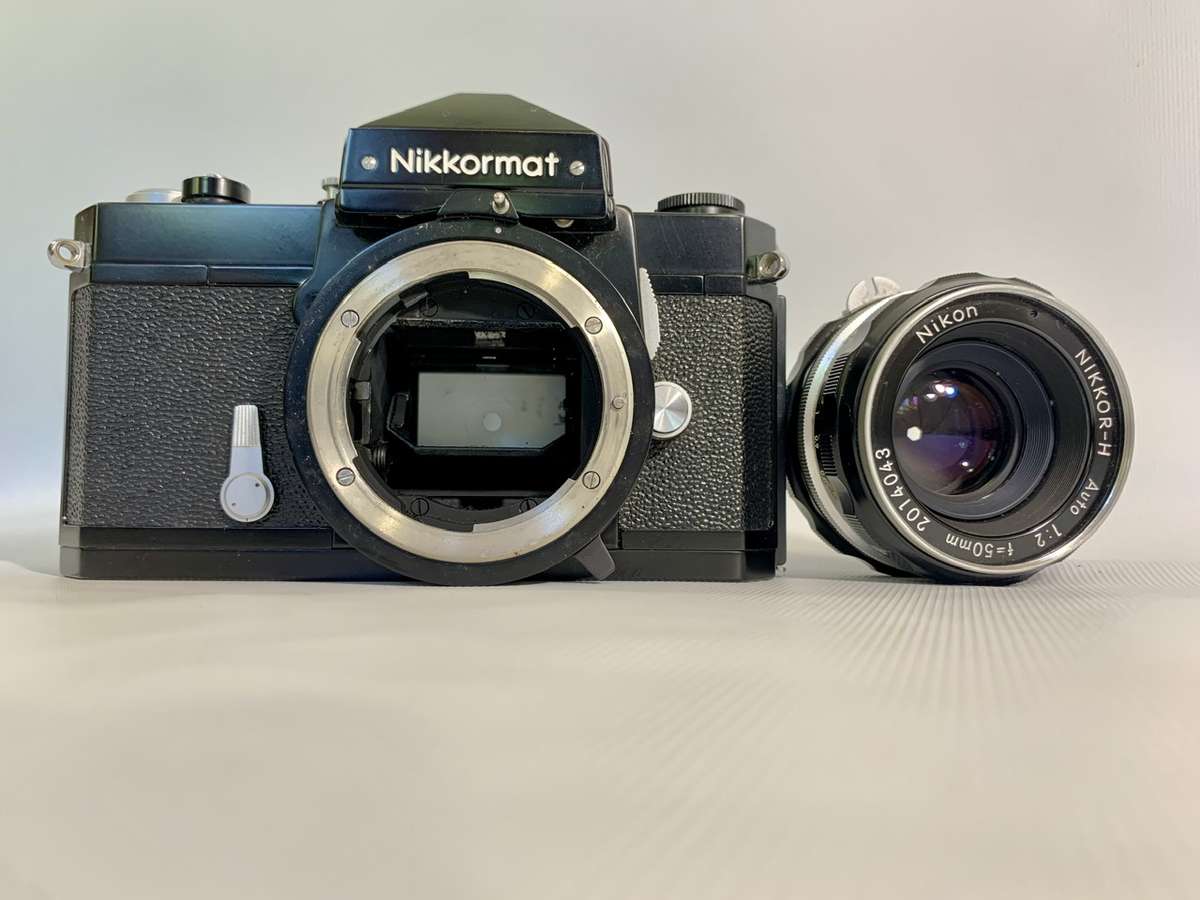 Nikon Nikkormat F1 SLR 35mm Film Camera with Nikkor-H Auto 1:2 50mm Lens