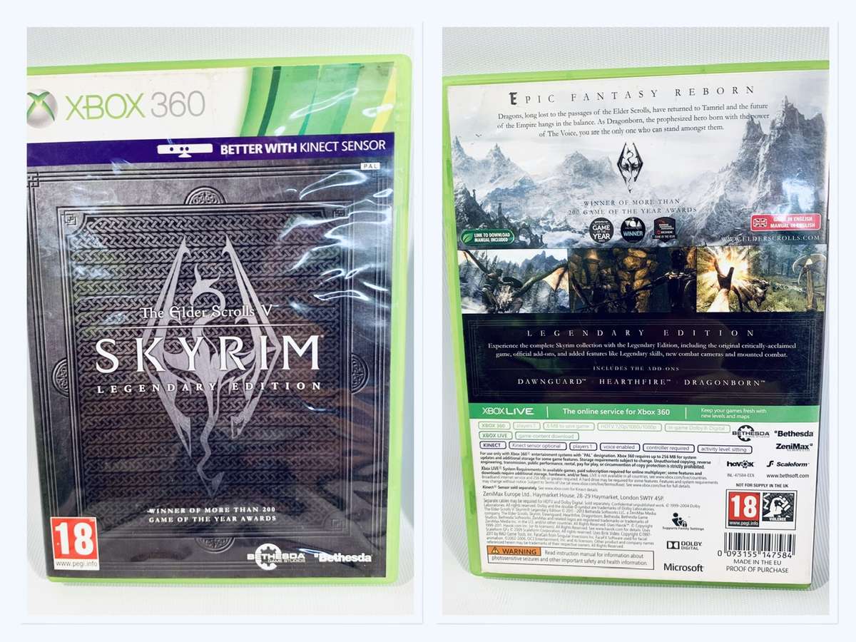 6 x Xbox 360 Games (Including Skyrim, The Witcher 2, Metal Gear Solid, etc)