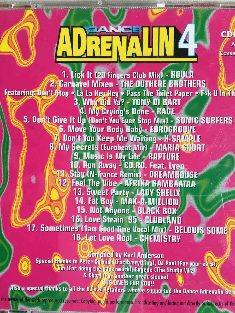 Various - Dance Adrenalin 4 (CD VG-, Sleeve VG)