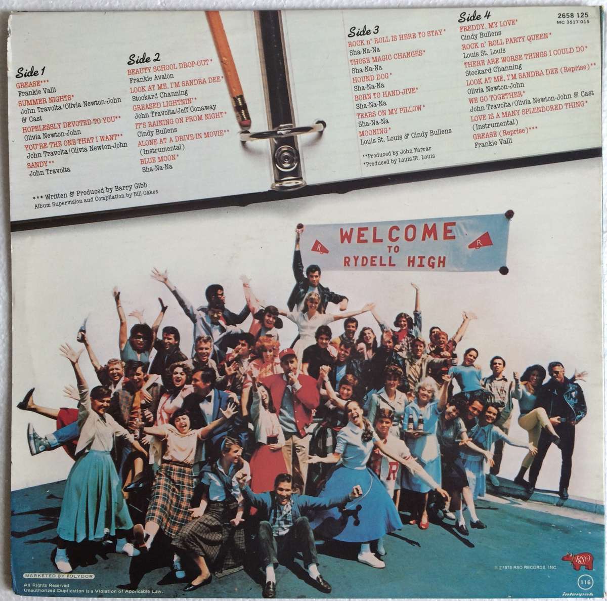 Various  Grease (2 x Vinyl LP) (Cover VG+, LP's VG to VG+)