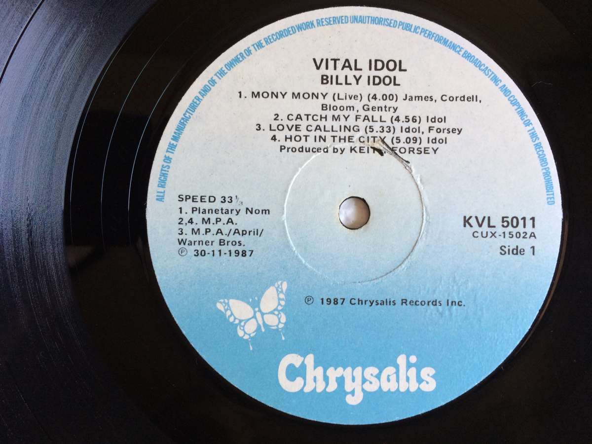 Billy Idol - Vital Idol (Vinyl LP) (Cover VG, LP VG+)