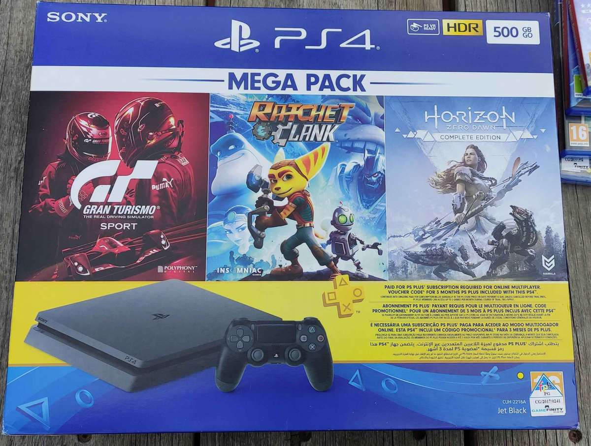 Playstation 4 Slim 500GB SSD + 4 Games