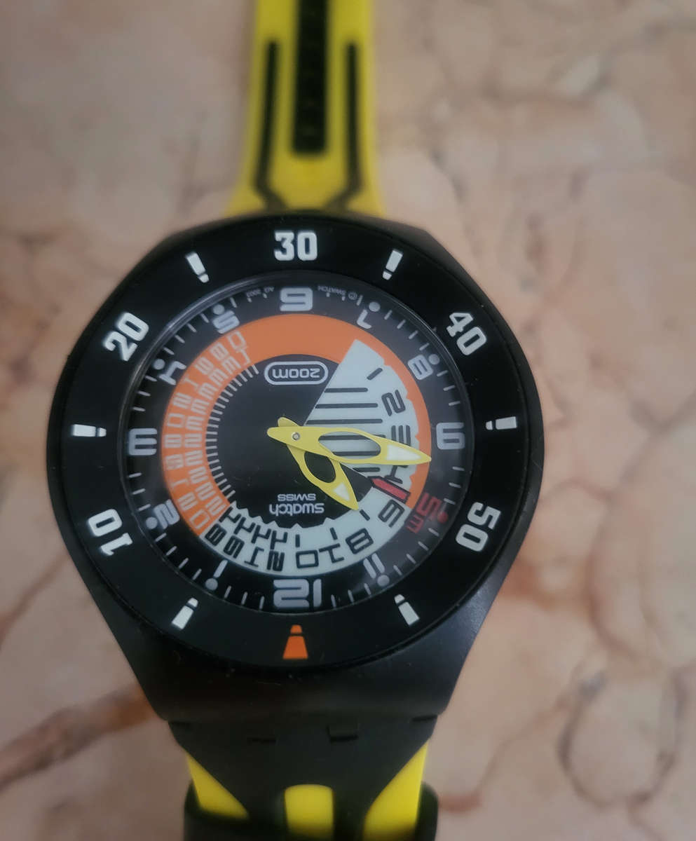 AN AMAZING FUN SCUBA SWATCH " FARFALLINO GIALLO " !