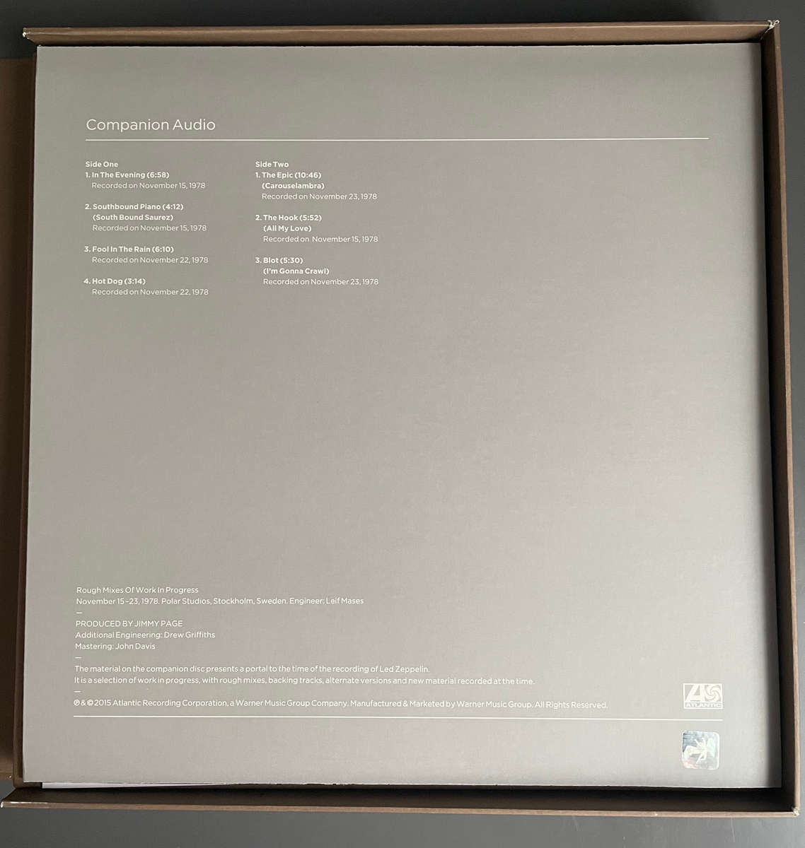 Led Zeppelin - In Through the Out Door Super Deluxe Box Set